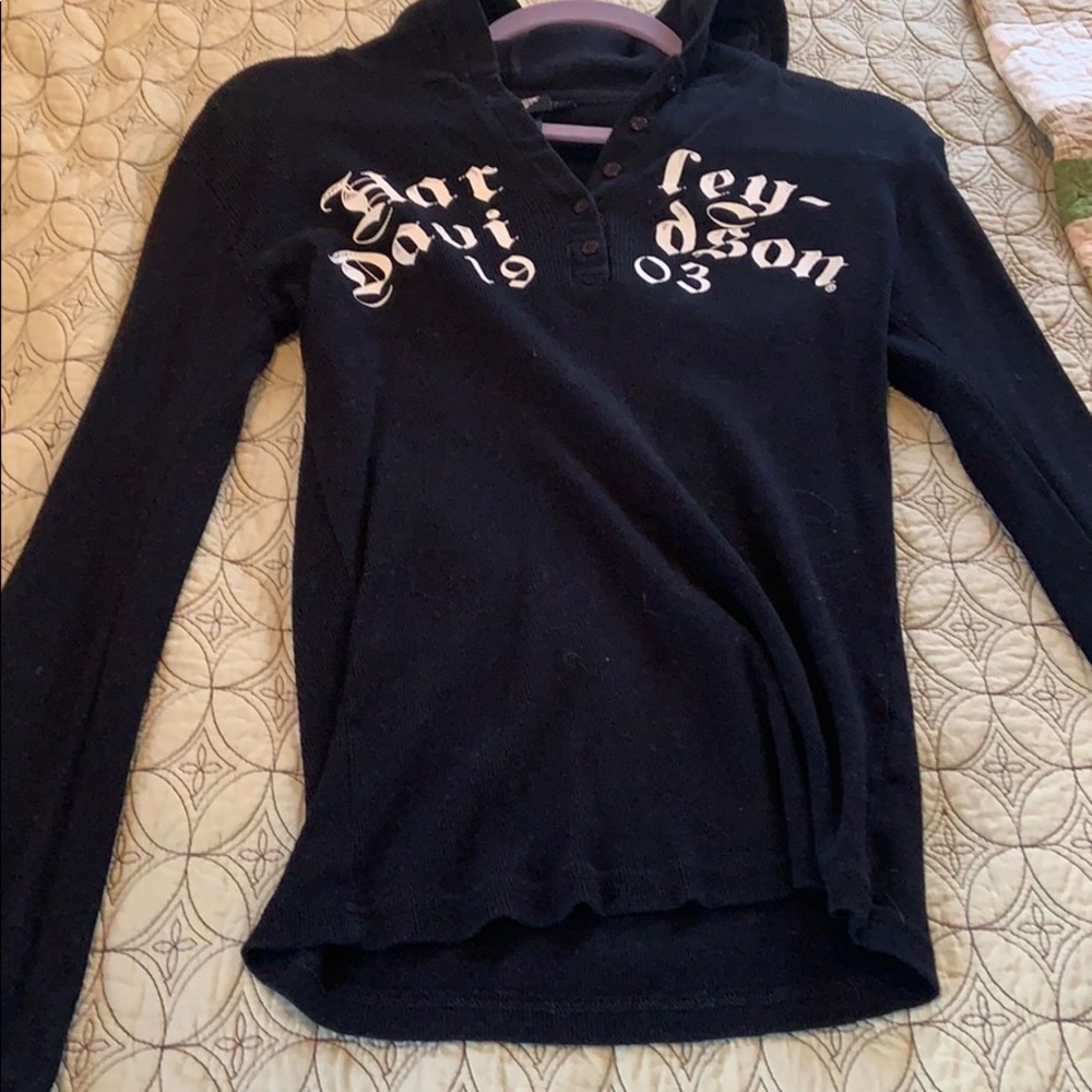 Lightweight Harley Davidson ribbed hoodie.